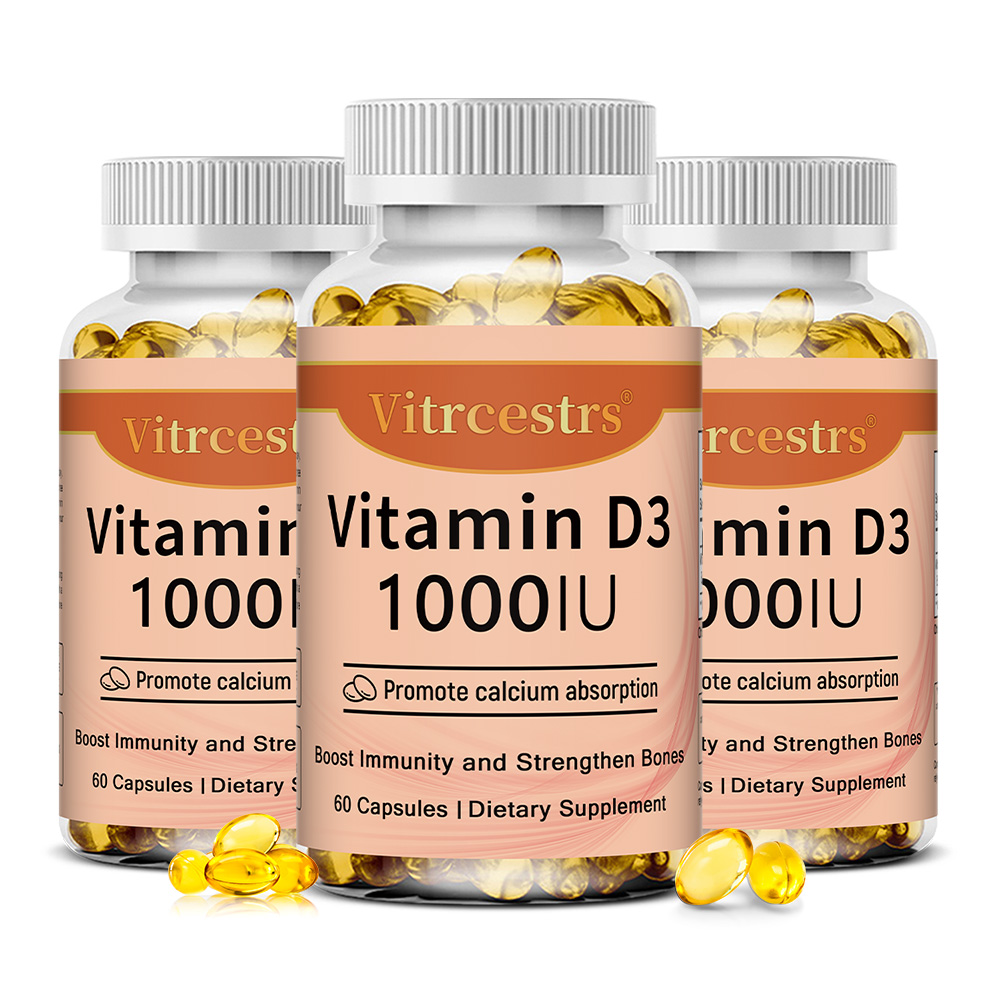 Health & Wellness Therapy Center - Kapsul Vitamin D3 1000 IU, Mendukung