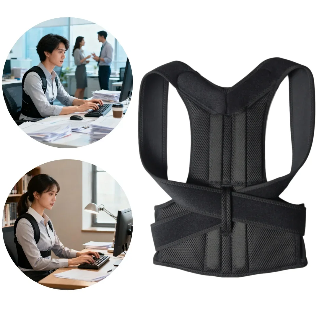 Posture Corrector Back Brace - Penyangga Postur Punggung Atas Baru, Penyangga