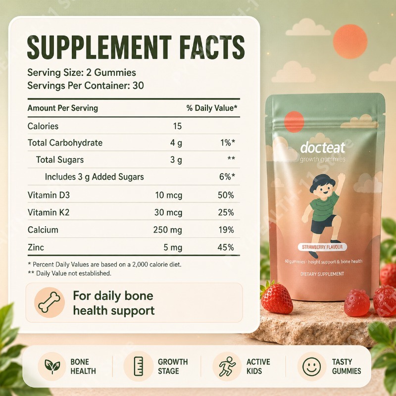 Suplemen Vitamin D3 K2 Kalsium - Health Wellness Gummies ulasan dan harga