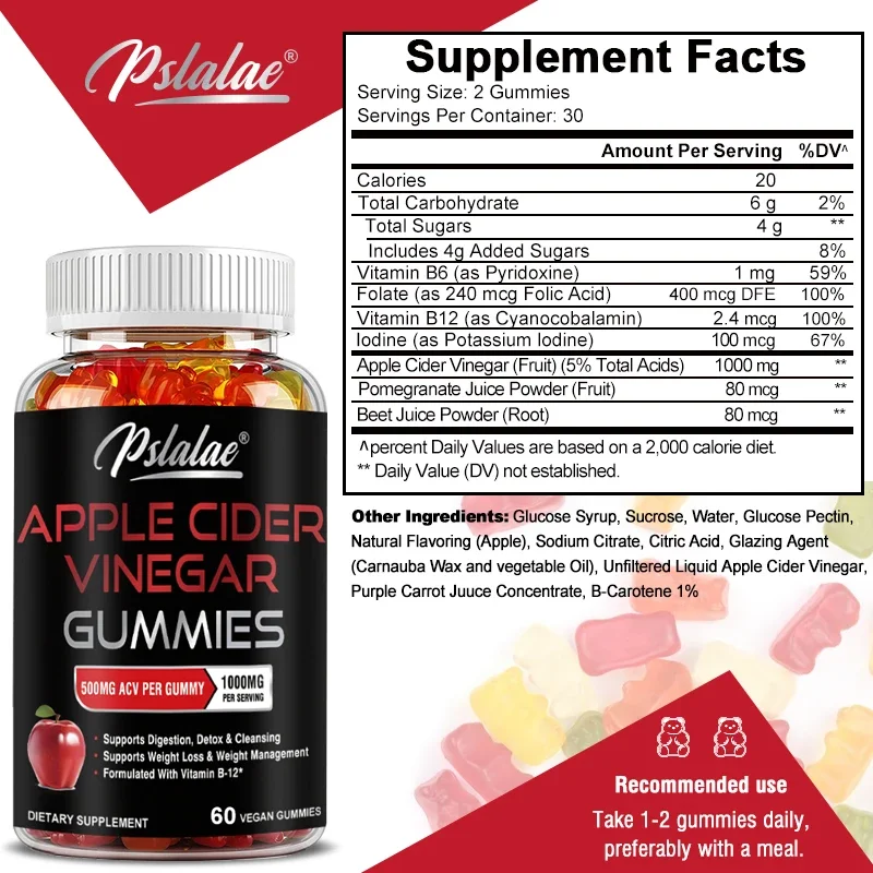 Permen Jeli Cuka Apel - Pengat - Health Wellness Gummies ulasan dan harga